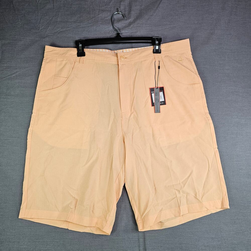 Short Par 4 Lido Golf Shorts Sunset Peach Lightweight Flat Front NWT Men's 38